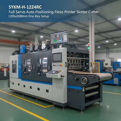 SYKM-H-1224RC Full Servo Auto-Positioning Flexo Printer Die Cutter 1200x2400mm Ρύθμιση με ένα κλειδί